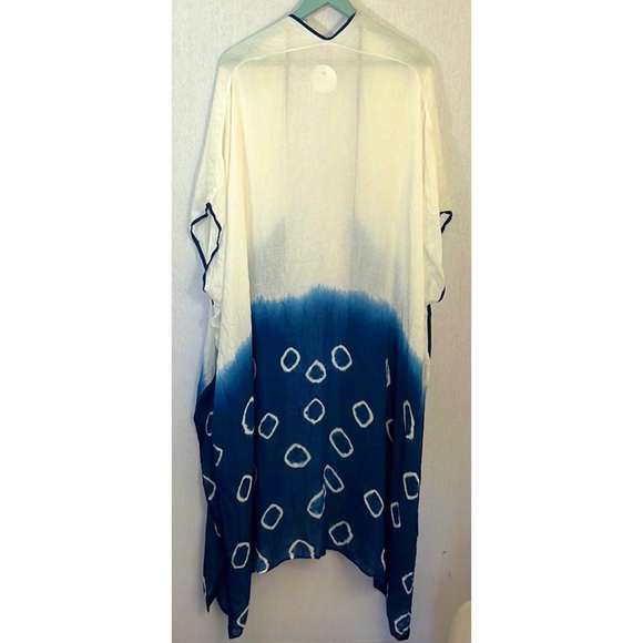 Love Stitch One Size Blue and White Swim Coverup - Picture 5 of 7